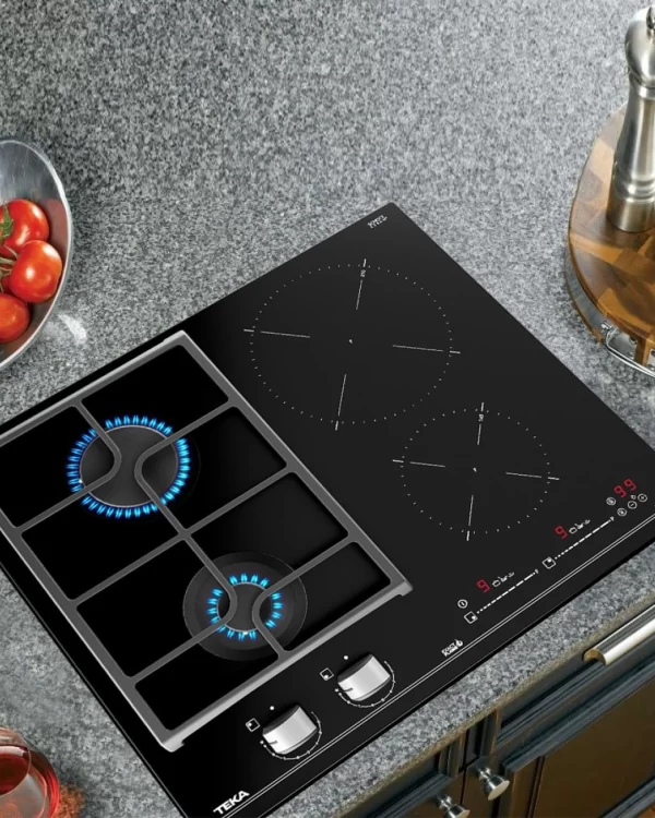 TEKA MAESTRO HOB GAS + INDUCTION JZC 64322 ABB BK (ME) GLASS BLACK - Image 3