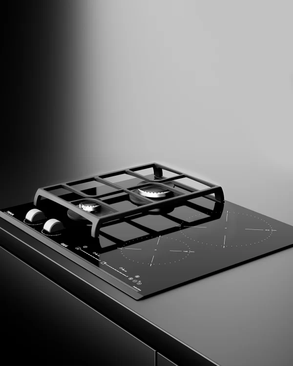TEKA MAESTRO HOB GAS + INDUCTION JZC 64322 ABB BK (ME) GLASS BLACK - Image 2