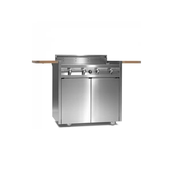STEEL FREESTANDING GAS BARBECUE GREEN I9C-4