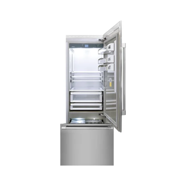 FHIABA BUILT-IN COMBI REFRIGERATOR FREEZER WITH 1 TRIMODE DRAWER 75 CM RIGHT HINGE WITH ICE MAKER
