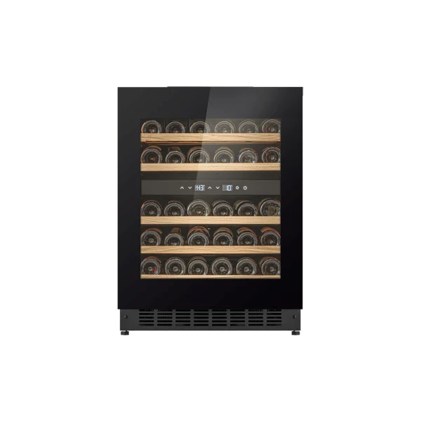 SMALVIC WI60-34B-P2O 60 CM WINE COOLER GLASS BLACK PUSH TO OPEN BUILT-IN UNDERCOUNTER